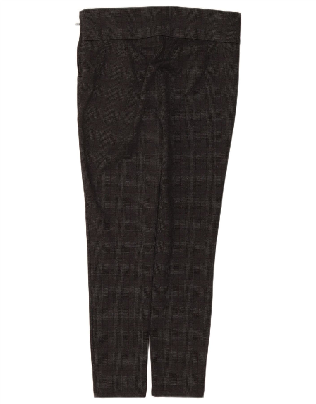 Женские узкие повседневные брюки с завышенной талией ZARA, большие, серые в клетку W30 L28