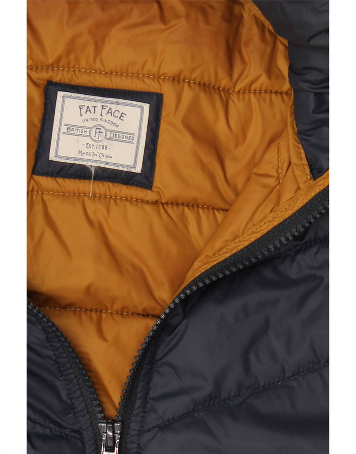 Женская стеганая куртка с капюшоном Fat Face UK 14, средний темно-синий