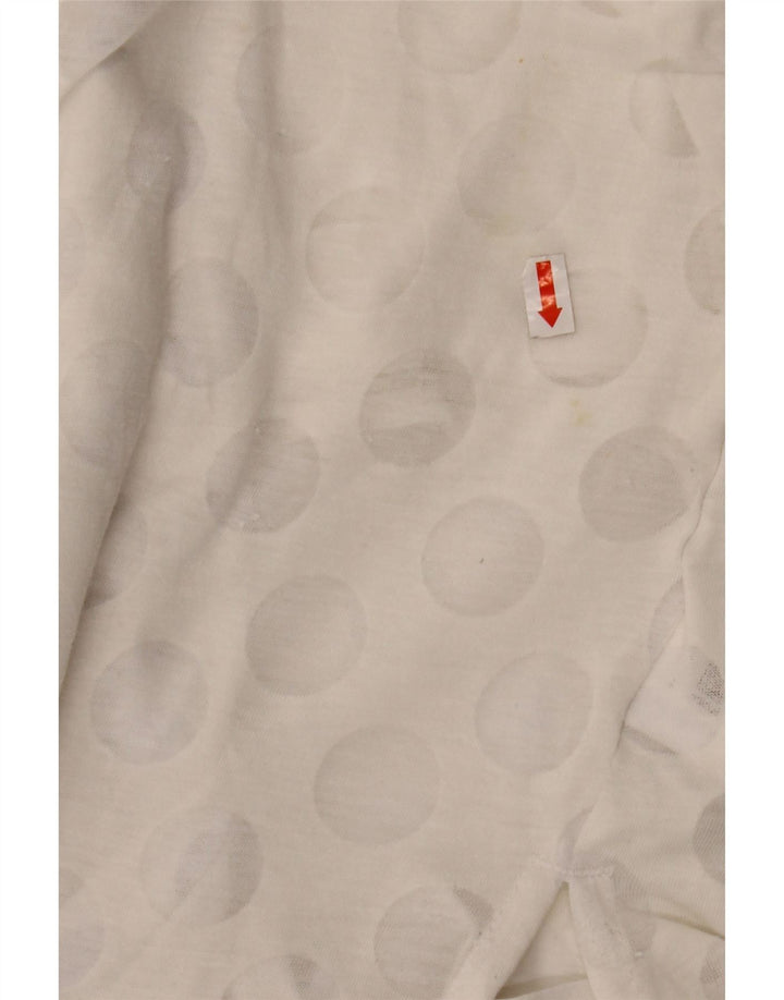 Женский жилет ADIDAS Top UK 10, маленький белый полиэстер с геометрическим узором