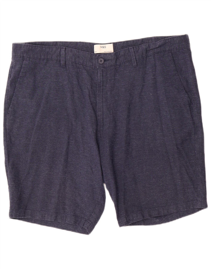 Мужские шорты чинос Marks & Spencer W42 2XL синие льняные