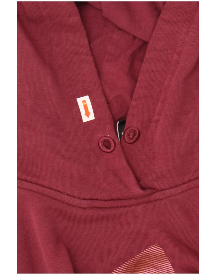 Женский укороченный джемпер с капюшоном ADIDAS большого размера, Великобритания, 8/10, маленький, бордовый