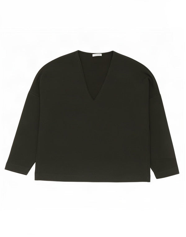 Zara Womens Top Long Sleeve UK 18 XL Black Cotton