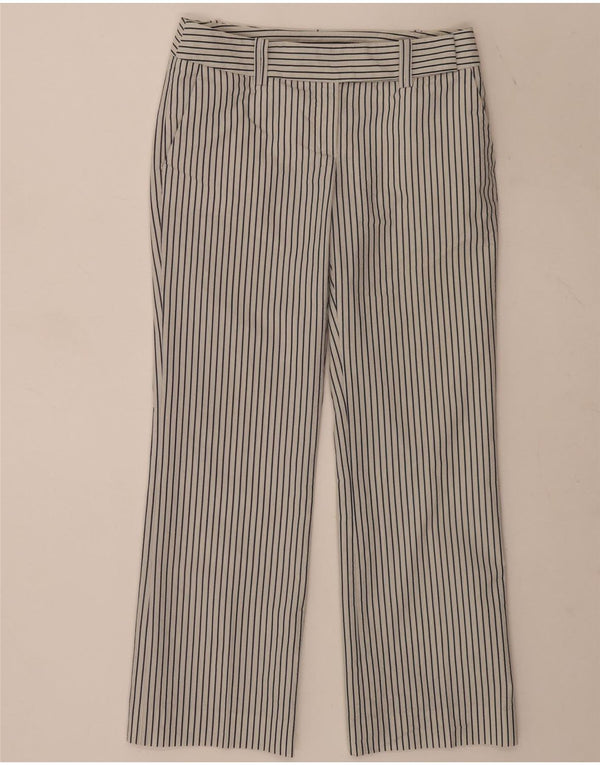 Женские прямые костюмные брюки Zara EU 38, маленькие W28 L29, черные в тонкую полоску