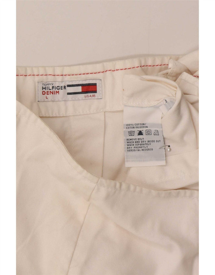 Tommy Hilfiger Женская мини-юбка большого размера W32, белый хлопок