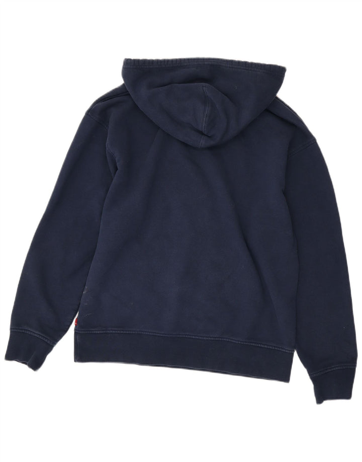 Мужской свободный джемпер с капюшоном с рисунком Levi's, средний темно-синий, хлопковый