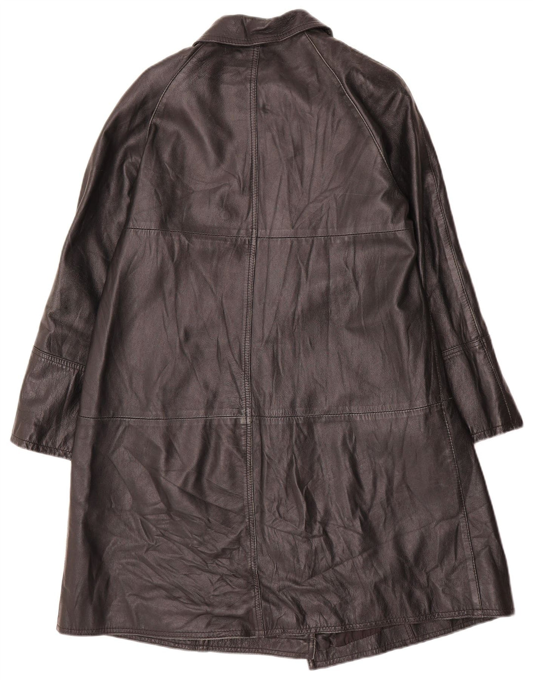 Винтажное женское кожаное пальто IT 42 Medium Black