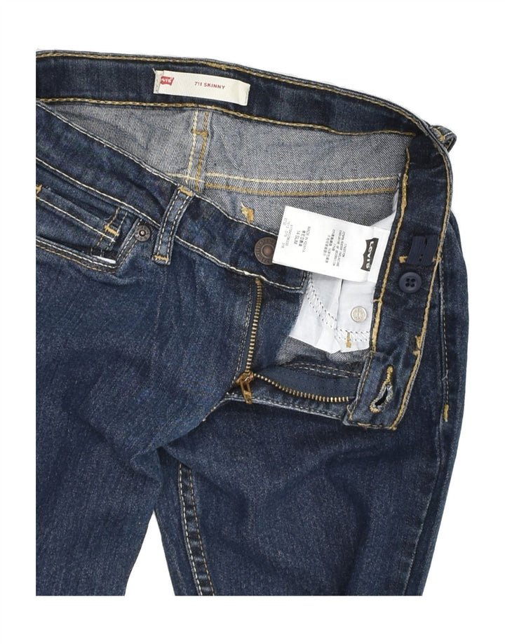 LEVI'S Girls 711 Skinny Jeans 13-14 Years W24 L28  Navy Blue Cotton | Vintage Levi's | Thrift | Second-Hand Levi's | Used Clothing | Messina Hembry 