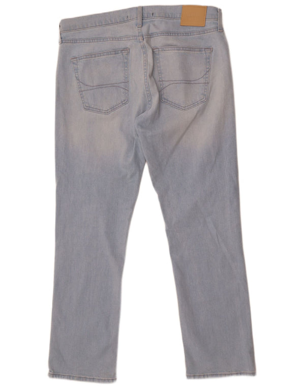 Мужские узкие прямые джинсы Hollister W34 L30, синий хлопок