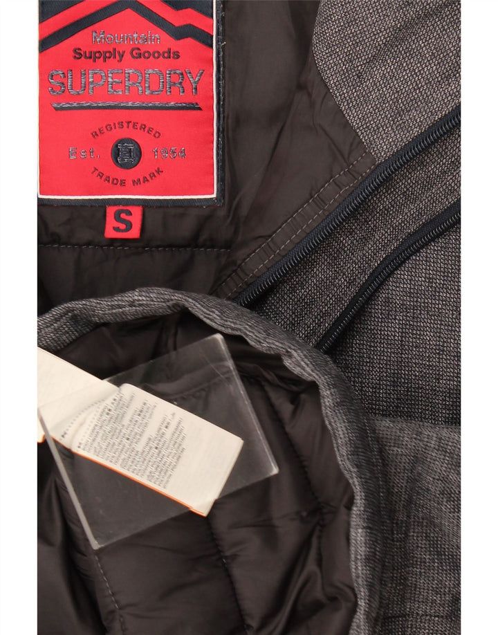 Мужская стеганая куртка Superdry UK 36, маленькая, темно-синяя, полиэстер