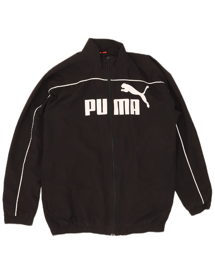 Спортивный костюм Puma для мальчиков с графическим рисунком, верхняя куртка, 15–16 лет, черный полиэстер