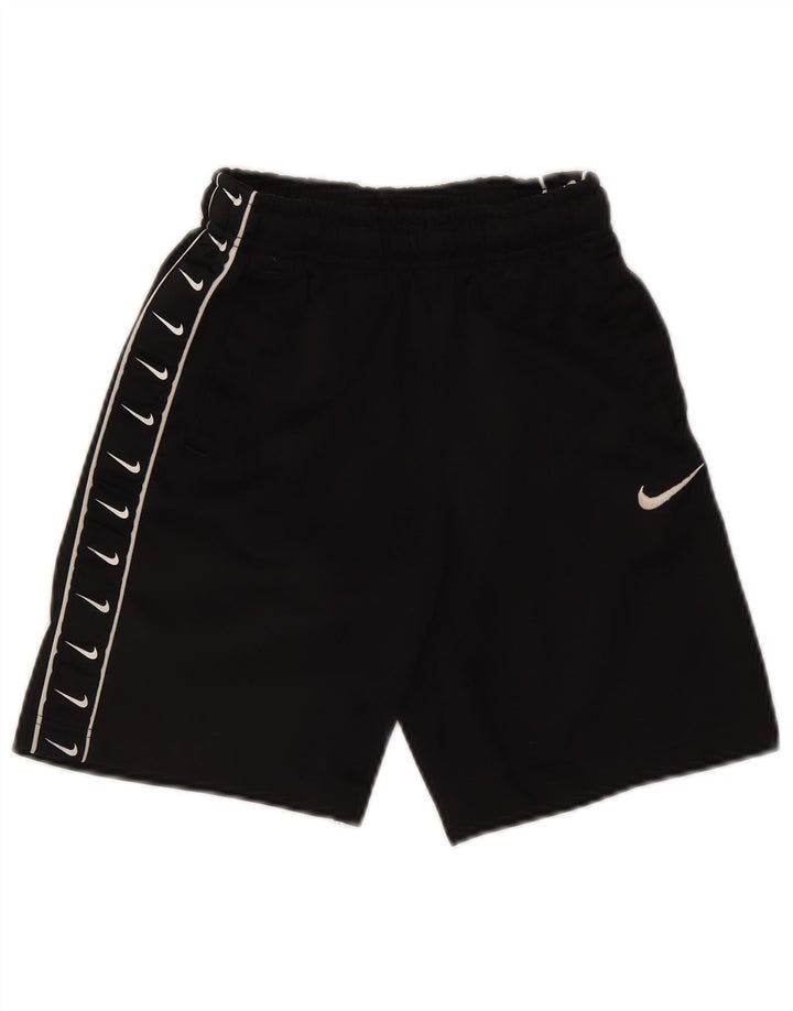 Спортивные шорты Nike для мальчиков с графикой, 10–11 лет, средний черный, полиэстер