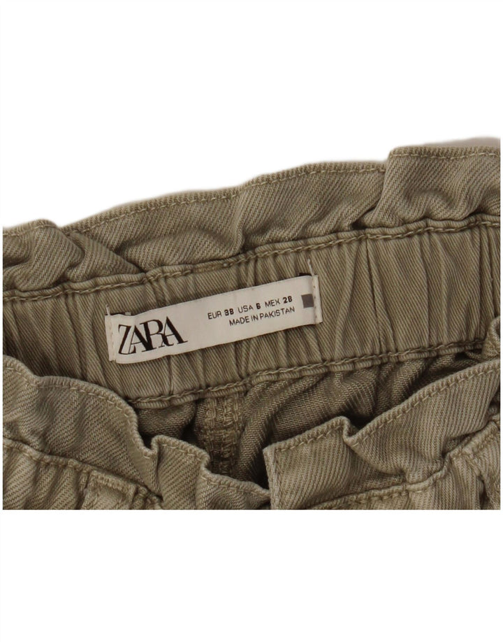 Женские зауженные джинсы Zara EU 38 Small W28 L25 Бежевые