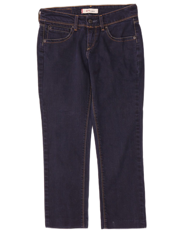 Женские укороченные джинсы Levi's 571 W28 L25, темно-синий, хлопок