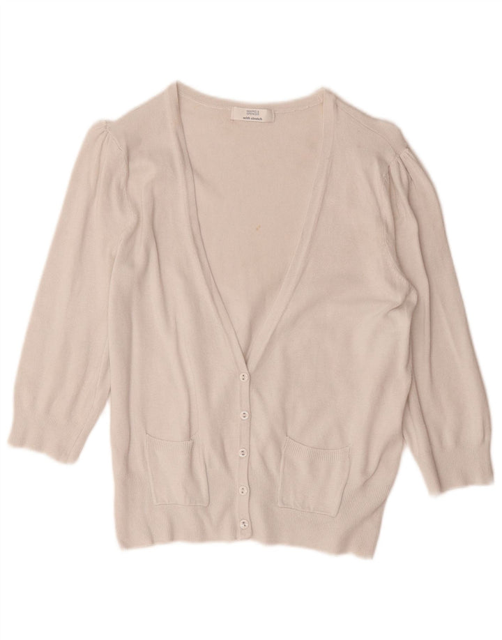 Женский кардиган с рукавом 3/4 Marks & Spencer UK 14, средний, белый