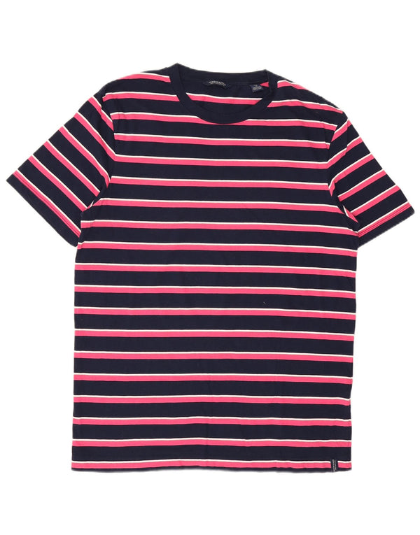 Мужская футболка Scotch & Soda Top Medium Темно-синяя полоска