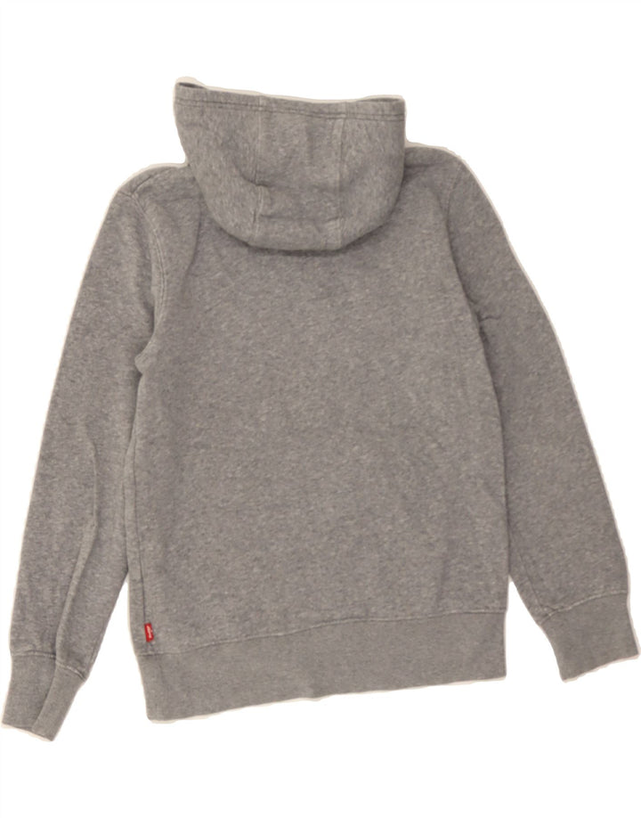 LEVI'S Boys Graphic Hoodie Jumper 10-11 Years Medium Grey Cotton Vintage Levi's and Second-Hand Levi's from Messina Hembry 