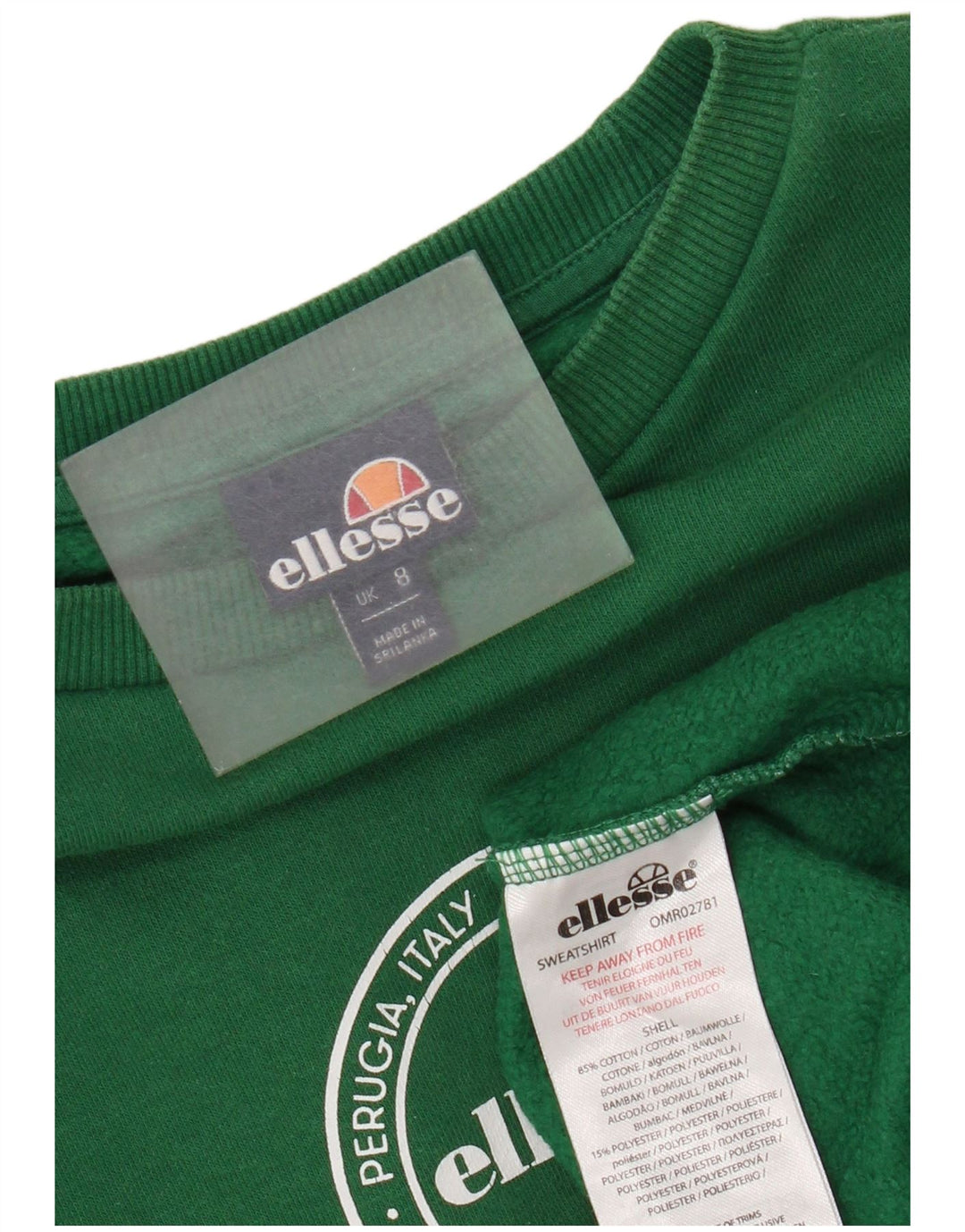 Женский джемпер оверсайз с рисунком Ellesse UK 8, маленький зеленый
