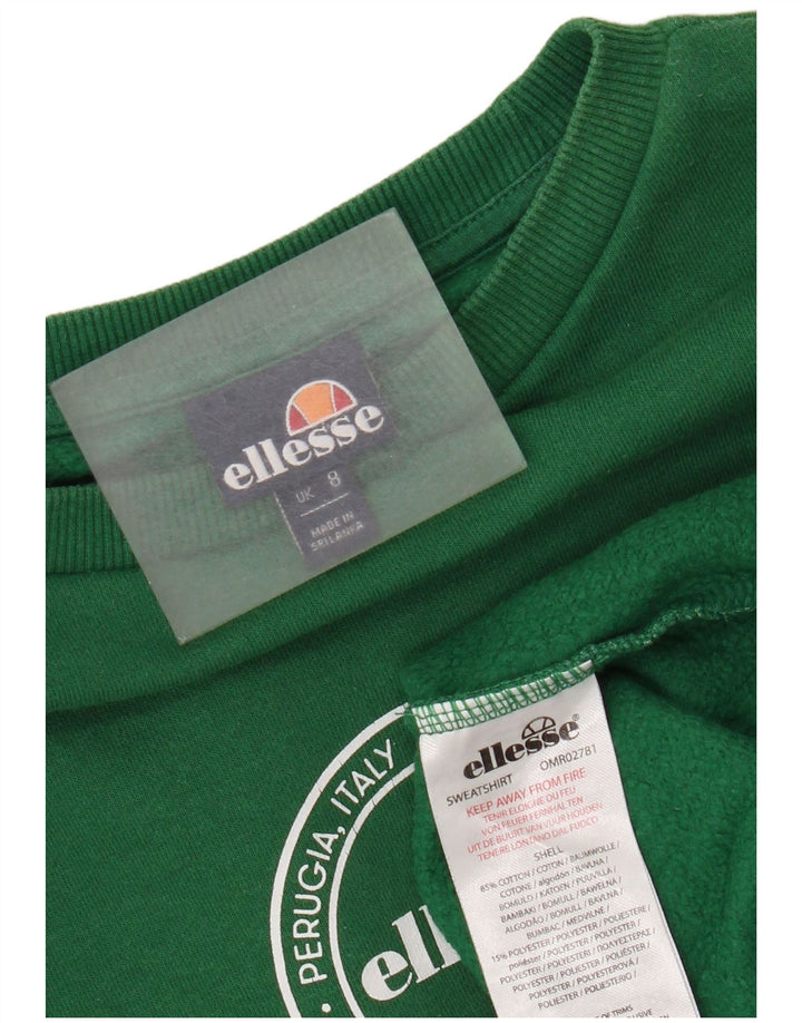 Женский джемпер оверсайз с рисунком Ellesse UK 8, маленький зеленый