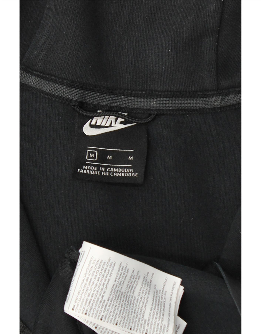 Мужской свитер с капюшоном на молнии Nike среднего размера, черный, хлопок