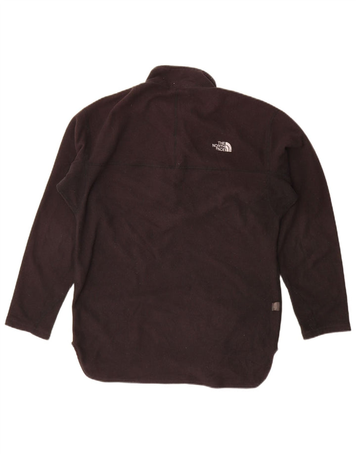 Женский флисовый джемпер с воротником на молнии The North Face UK 14, средний черный полиэстер