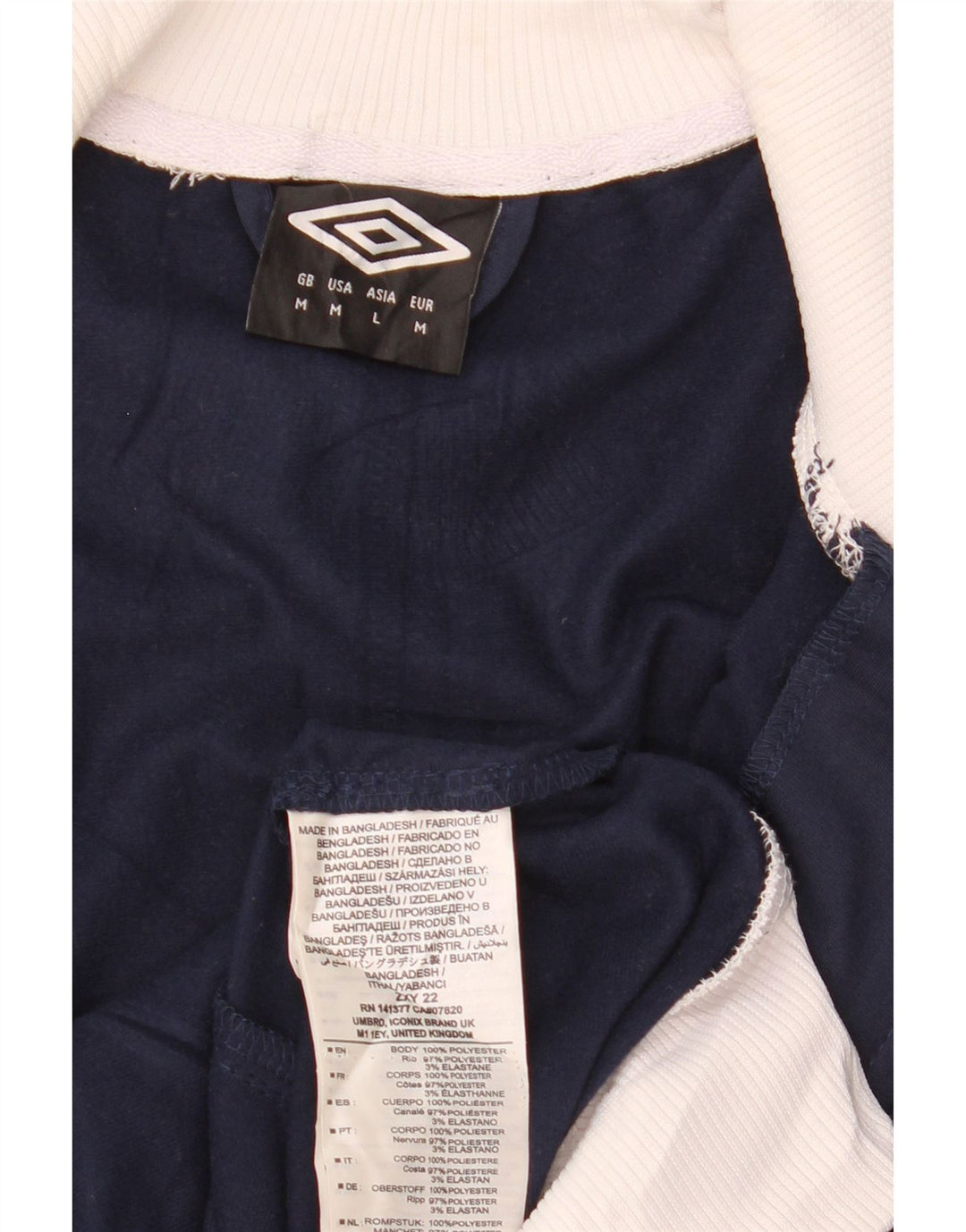 UMBRO Мужской спортивный костюм с графическим рисунком, верхняя куртка, средний темно-синий, с цветными блоками