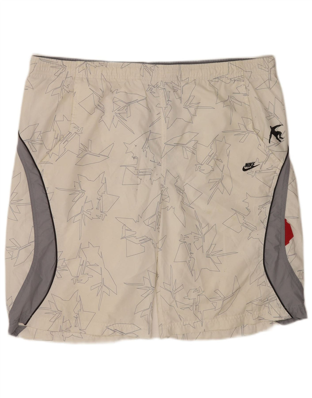 Мужские спортивные шорты Nike XL, белый полиэстер с цветными блоками