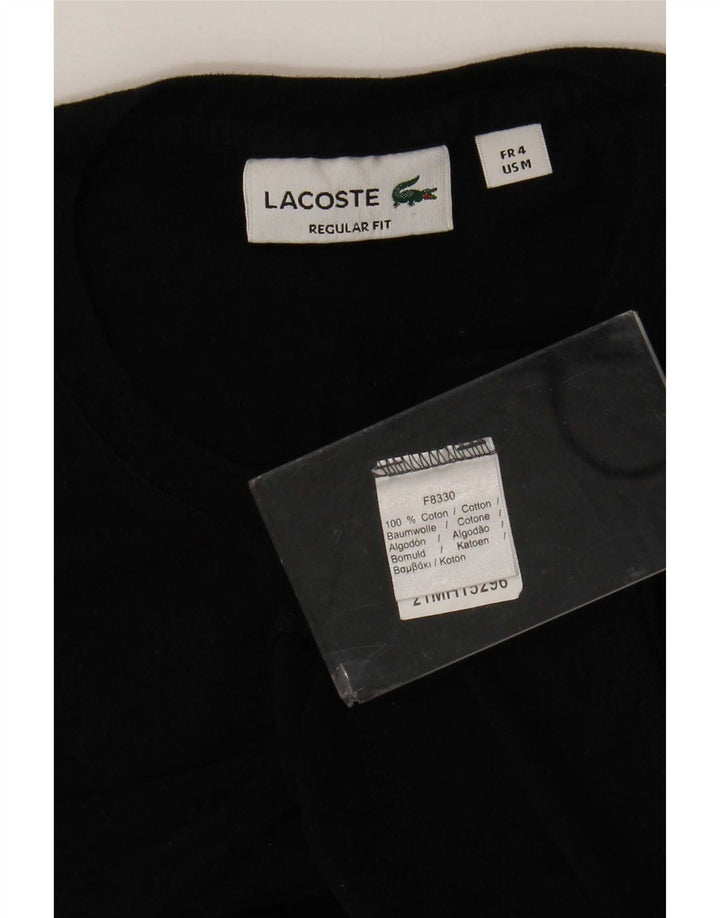 Lacoste Мужская футболка обычного кроя, размер 4, средний черный хлопок