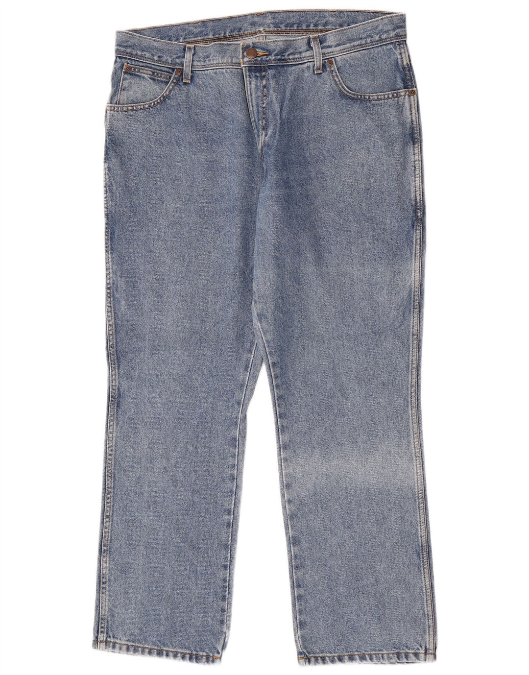Мужские прямые джинсы Wrangler стандартного кроя W38 L30, синие, хлопок