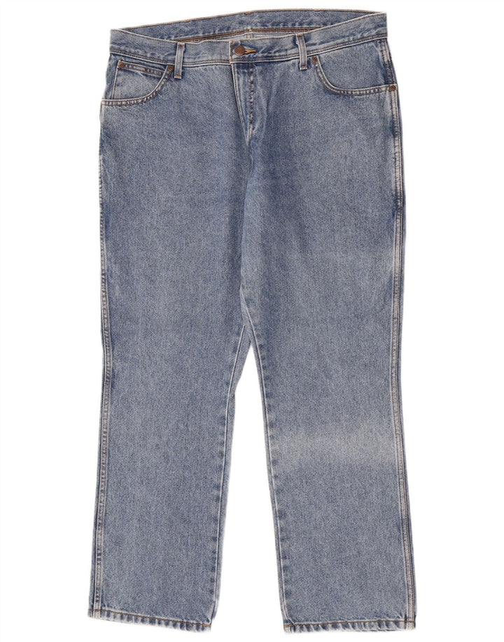 Мужские прямые джинсы Wrangler стандартного кроя W38 L30, синие, хлопок