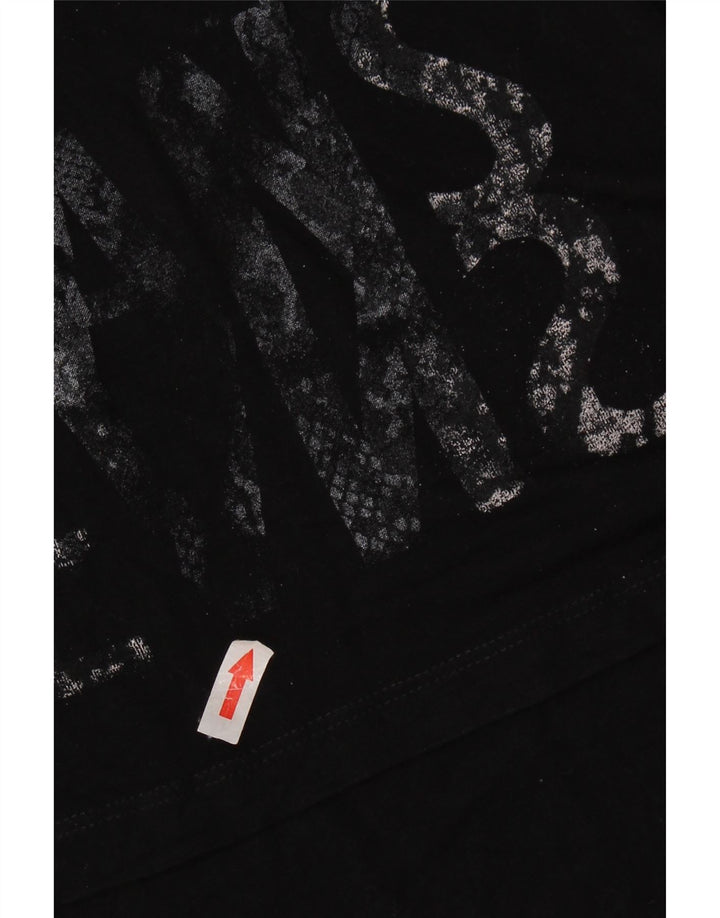 Женская футболка с рисунком Calvin Klein Top UK 10, маленькая, черная, вискоза