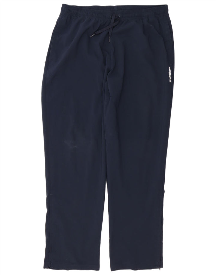 Мужские спортивные брюки Adidas XL темно-синие из полиэстера