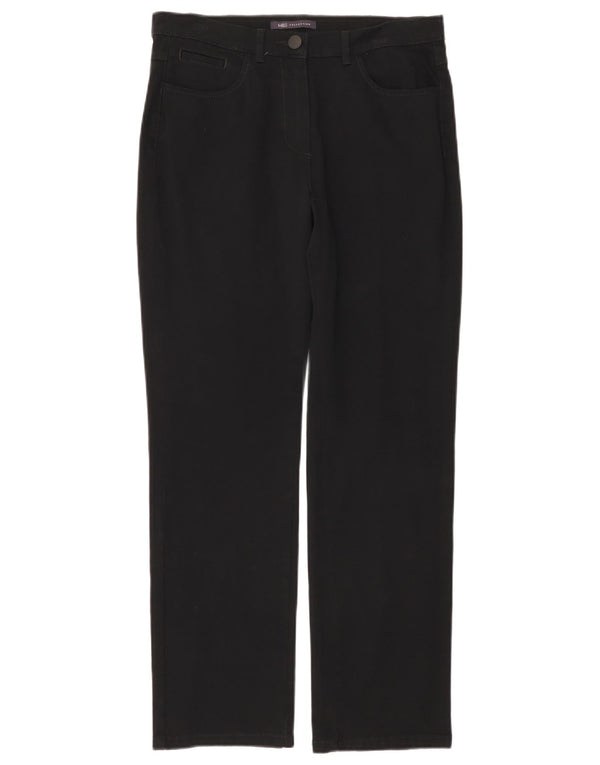 Женские прямые повседневные брюки Marks & Spencer UK 10, маленькие W30 L29, черные