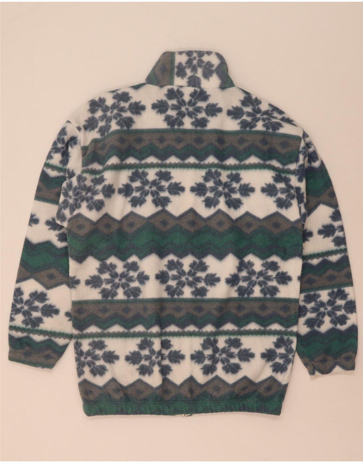 Винтажная мужская флисовая куртка UK 38, средний разноцветный Fair Isle