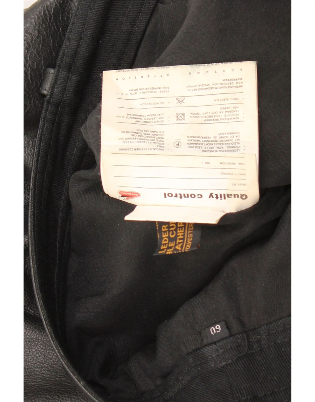 ВИНТАЖНЫЕ мужские прямые кожаные брюки W40 L29, черные кожаные