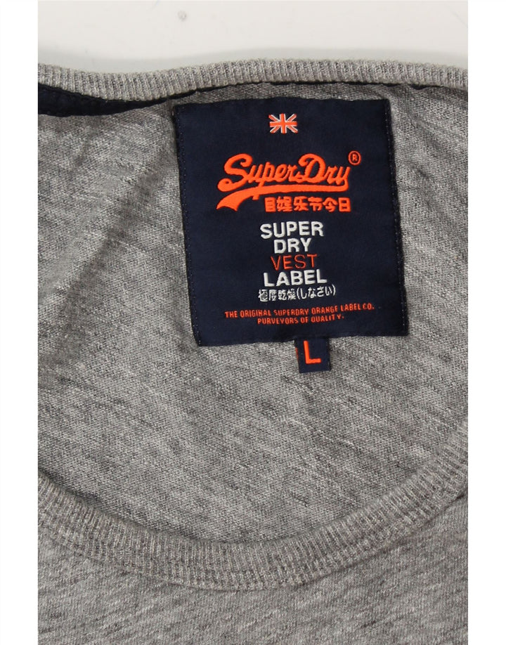 SUPERDRY Мужской жилет с рисунком, большой серый, цветной блок