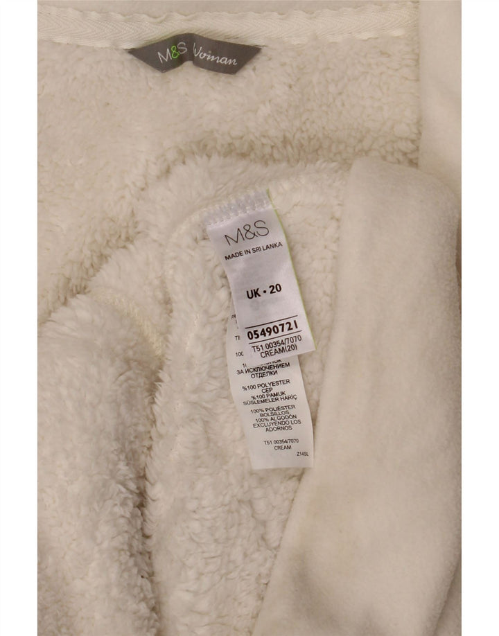 Женская флисовая куртка Marks & Spencer UK 20 2XL, белый хлопок