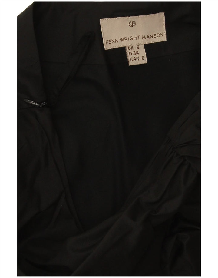 Fenn Wright Manson Женская асимметричная юбка UK 8 Small W26 Черная