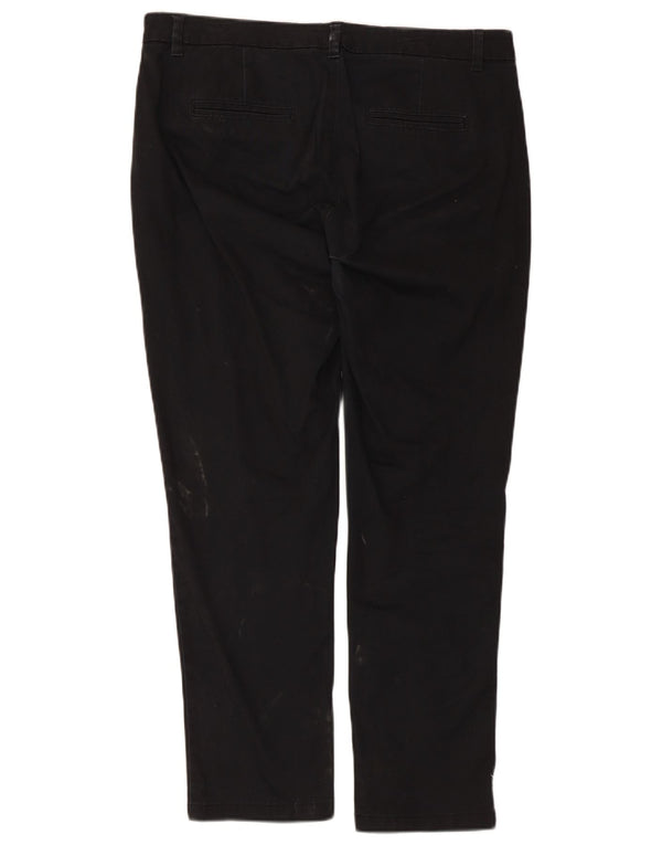Женские зауженные брюки-чиносы Benetton UK 14, большие W34 L27, черные, хлопковые