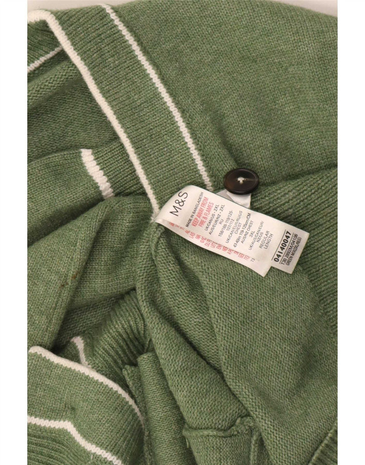 Мужской кардиган-свитер Marks & Spencer 2XL зеленый полиэстер
