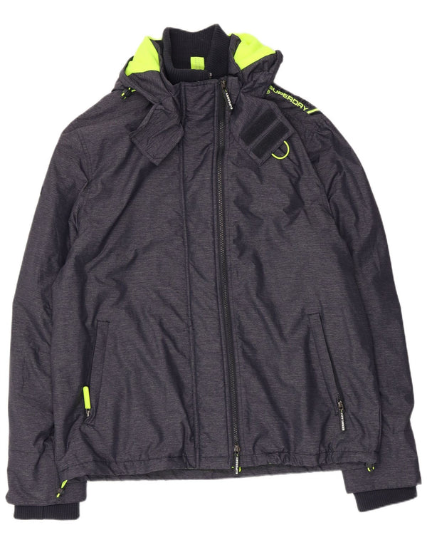 Мужская ветровка Superdry с капюшоном UK 46 3XL Темно-синий нейлон