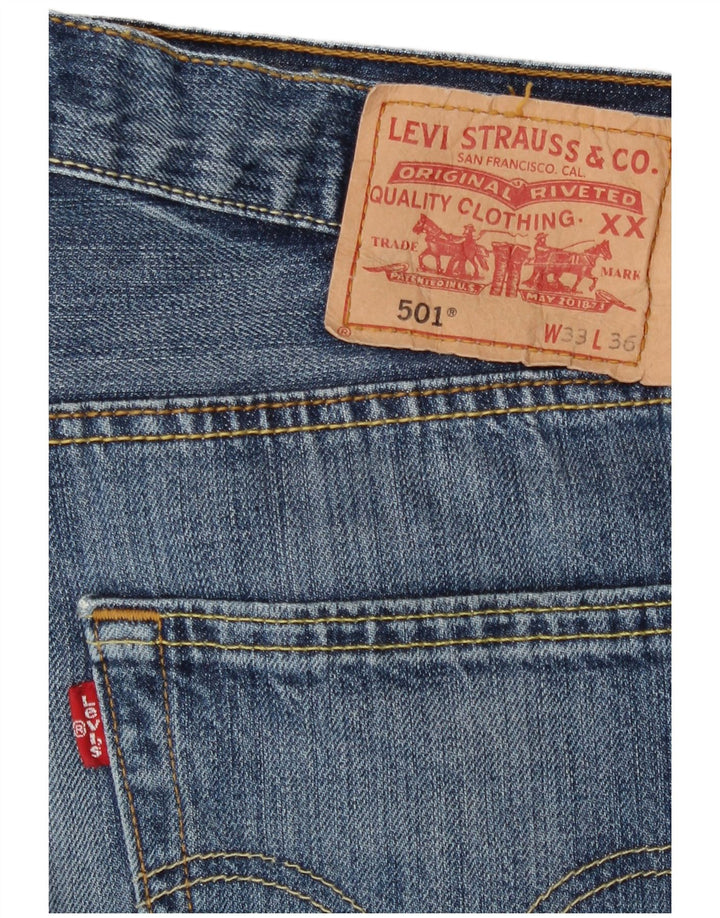 Мужские прямые джинсы Levi's 501 W33 L27 синие