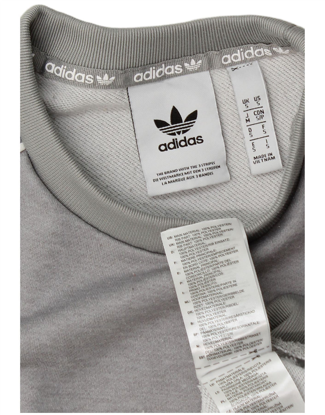 Мужской свитер Adidas, маленький серый полиэстер
