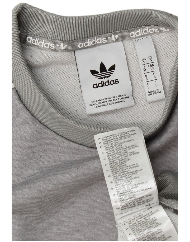 Мужской свитер Adidas, маленький серый полиэстер