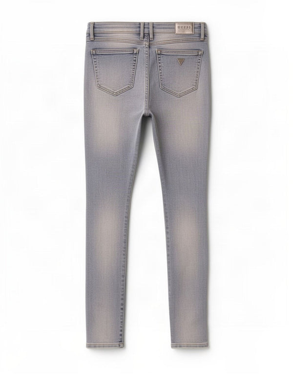 Женские потертые низкие джинсы скинни Guess Marylin W28 L28, синий хлопок