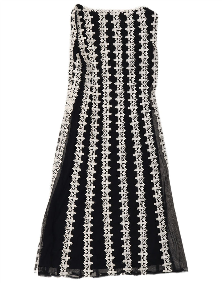 Женское платье макси без рукавов PHASE EIGHT, UK 10, маленькое темно-синее с цветочным принтом