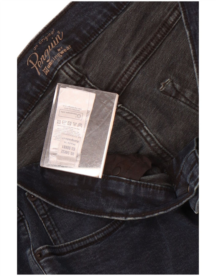 Мужские узкие джинсы Penguin W34 L32, темно-синий хлопок