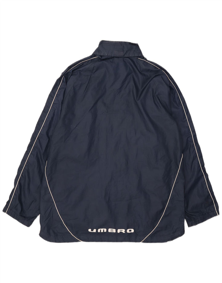 Мужская дождевик с капюшоном Umbro UK 40, большой темно-синий полиэстер