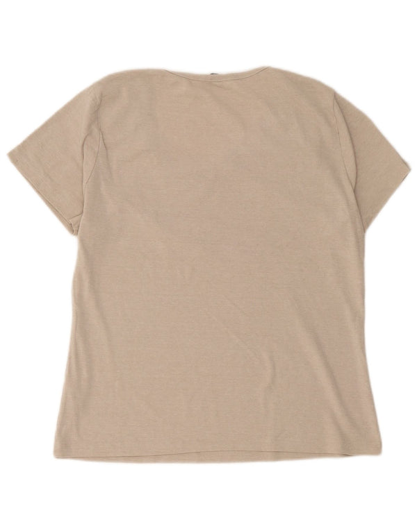 Женская блузка M&Co с рюшами спереди, UK 20, 2XL, бежевый хлопок