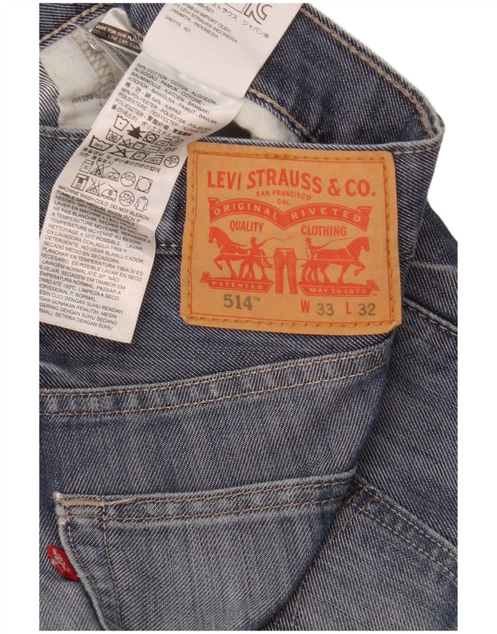 Мужские джинсы Levi's 514 Bootcut W33 L32 синие, хлопок