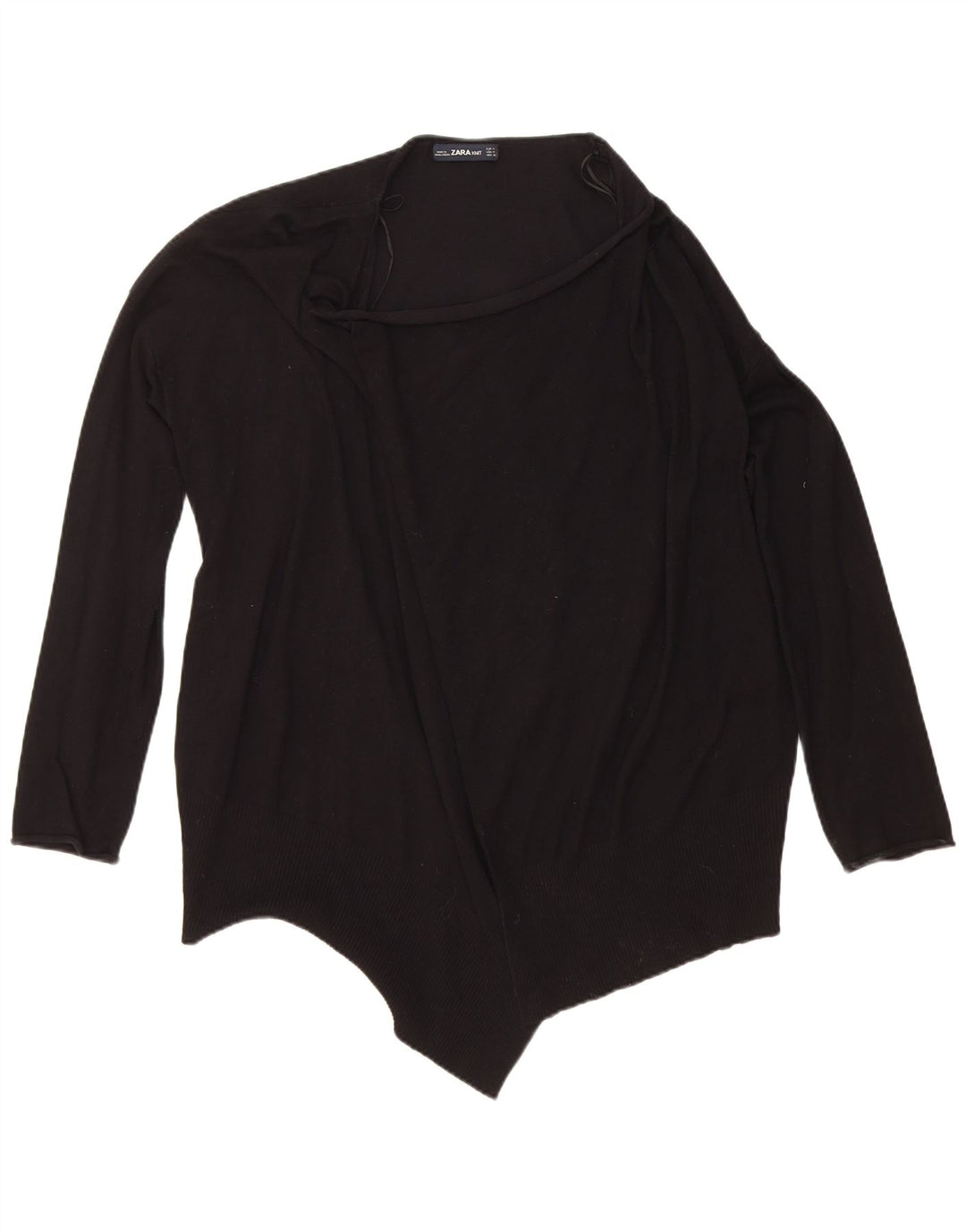Женский открытый кардиган Zara UK 14, средний черный вискоза